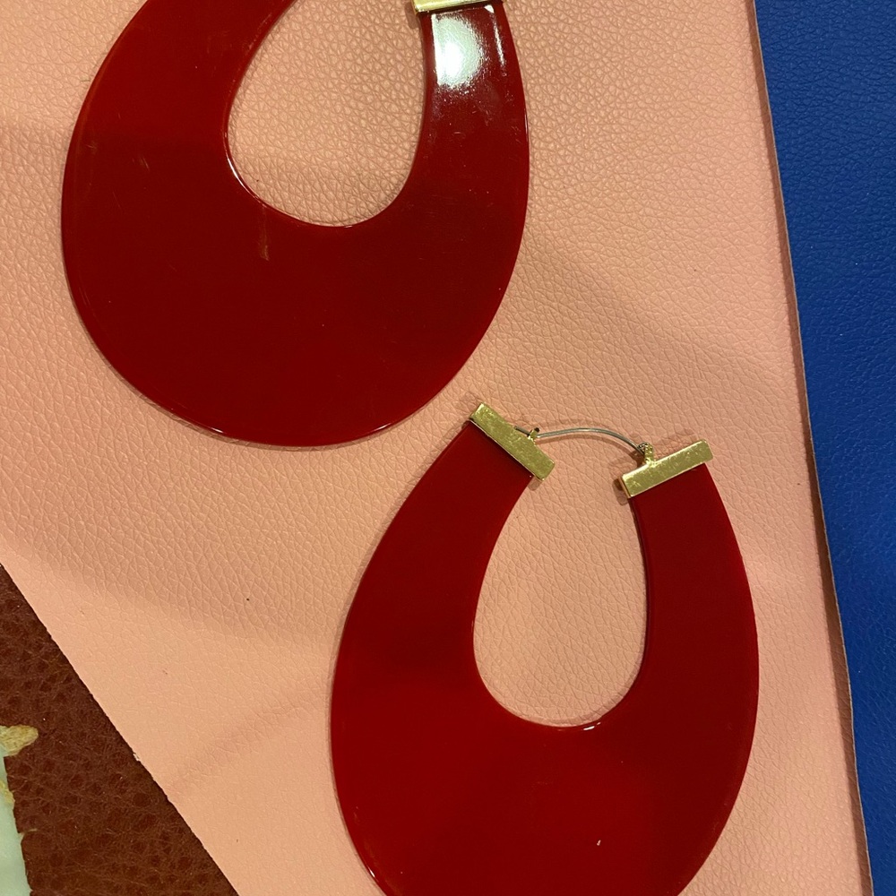 Ex Large Elegant Black and Gold Hoop Earrings
